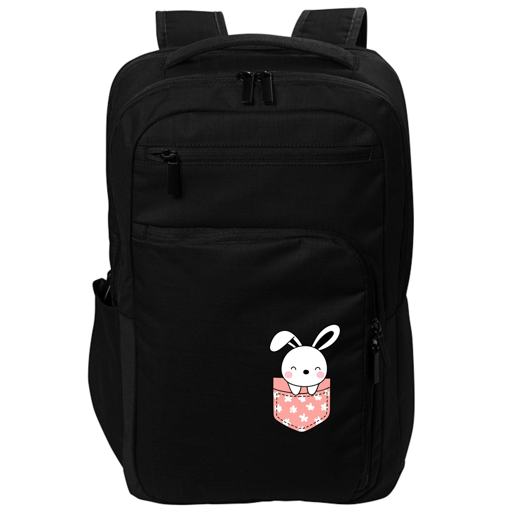 Easter Cute Bunny In Pocket Impact Tech Backpack