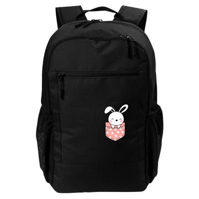 Easter Cute Bunny In Pocket Daily Commute Backpack