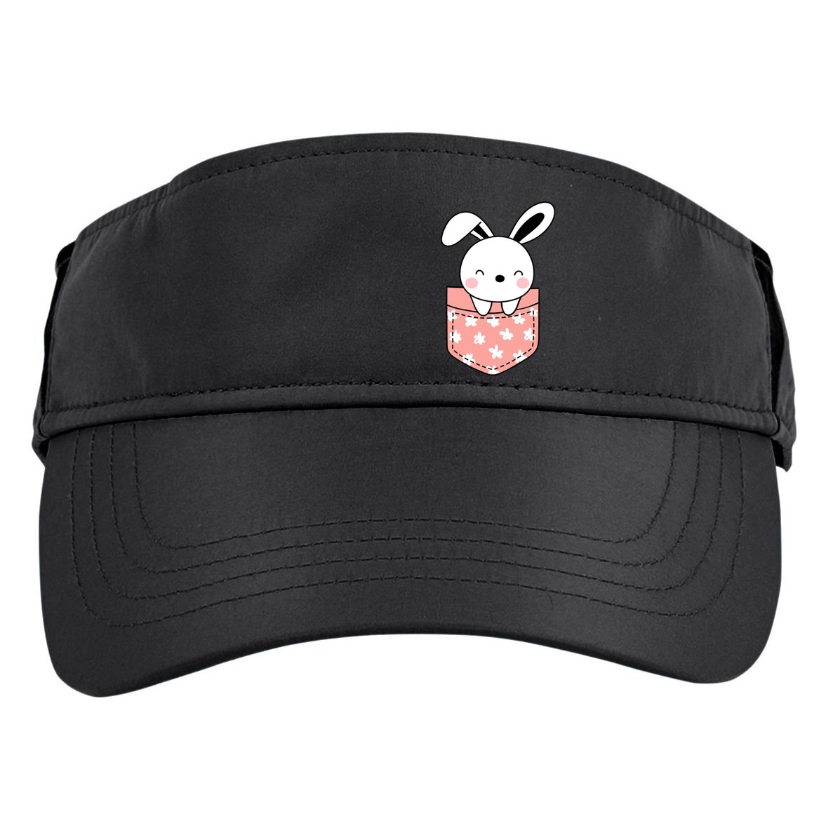 Easter Cute Bunny In Pocket Adult Drive Performance Visor