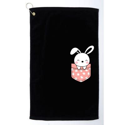 Easter Cute Bunny In Pocket Golf Towel