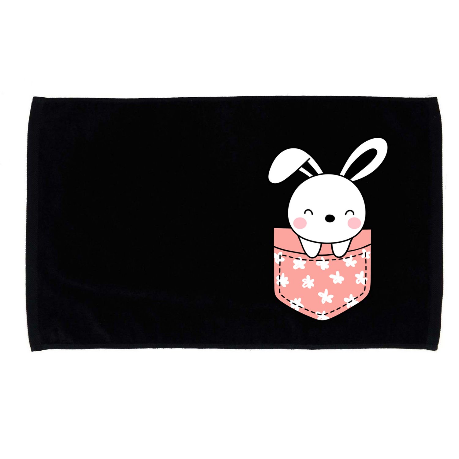 Easter Cute Bunny In Pocket Microfiber Hand Towel
