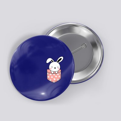 Easter Cute Bunny In Pocket Button