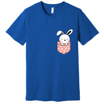 Easter Cute Bunny In Pocket Premium T-Shirt