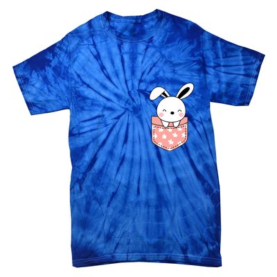 Easter Cute Bunny In Pocket Tie-Dye T-Shirt