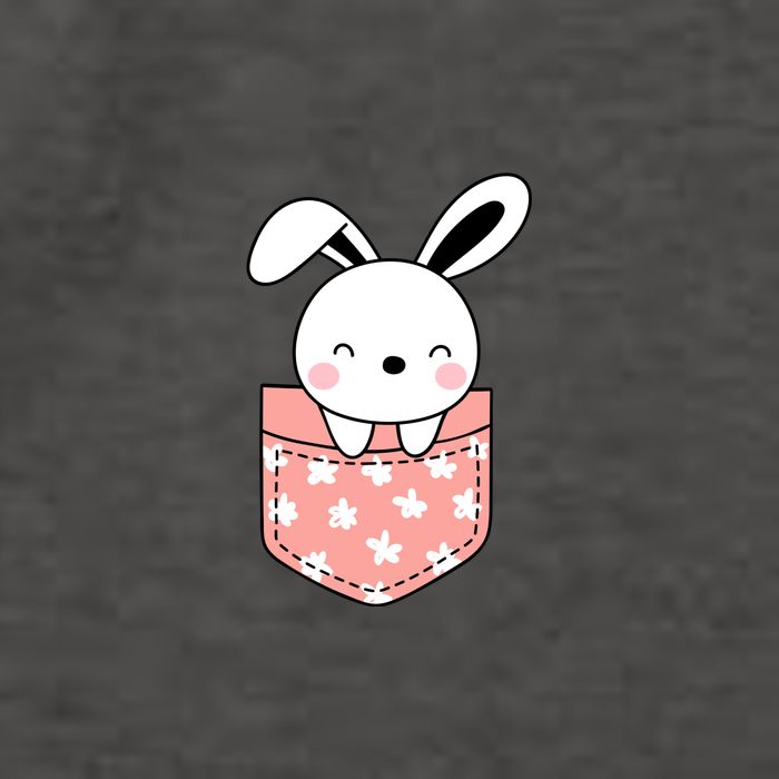 Easter Cute Bunny In Pocket Vector Backpack
