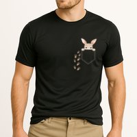 Easter Cute Bunny In Pocket Rabbit Footprints Performance Shirt