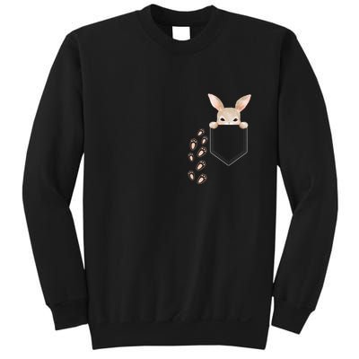 Easter Cute Bunny In Pocket Rabbit Footprints Sweatshirt