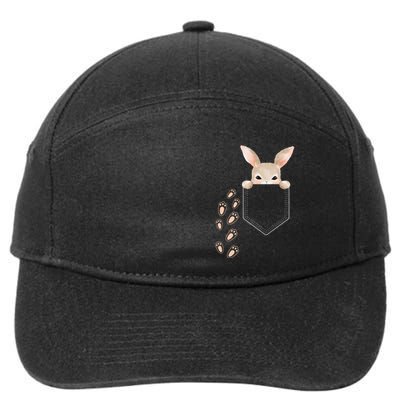 Easter Cute Bunny In Pocket Rabbit Footprints 7-Panel Snapback Hat