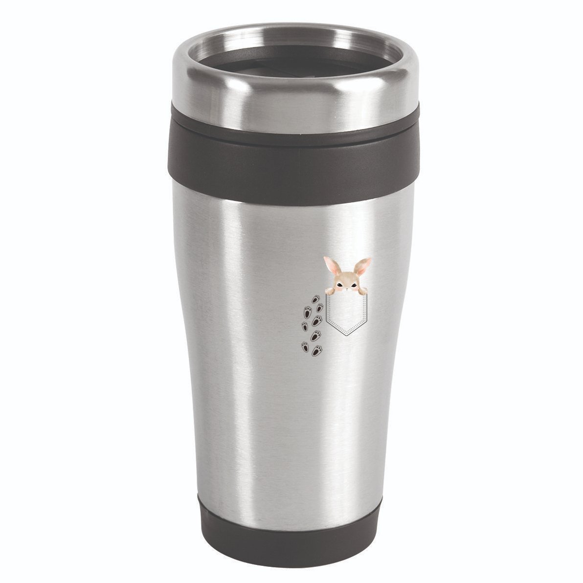 Easter Cute Bunny In Pocket Rabbit Footprints 16oz Travel Tumbler