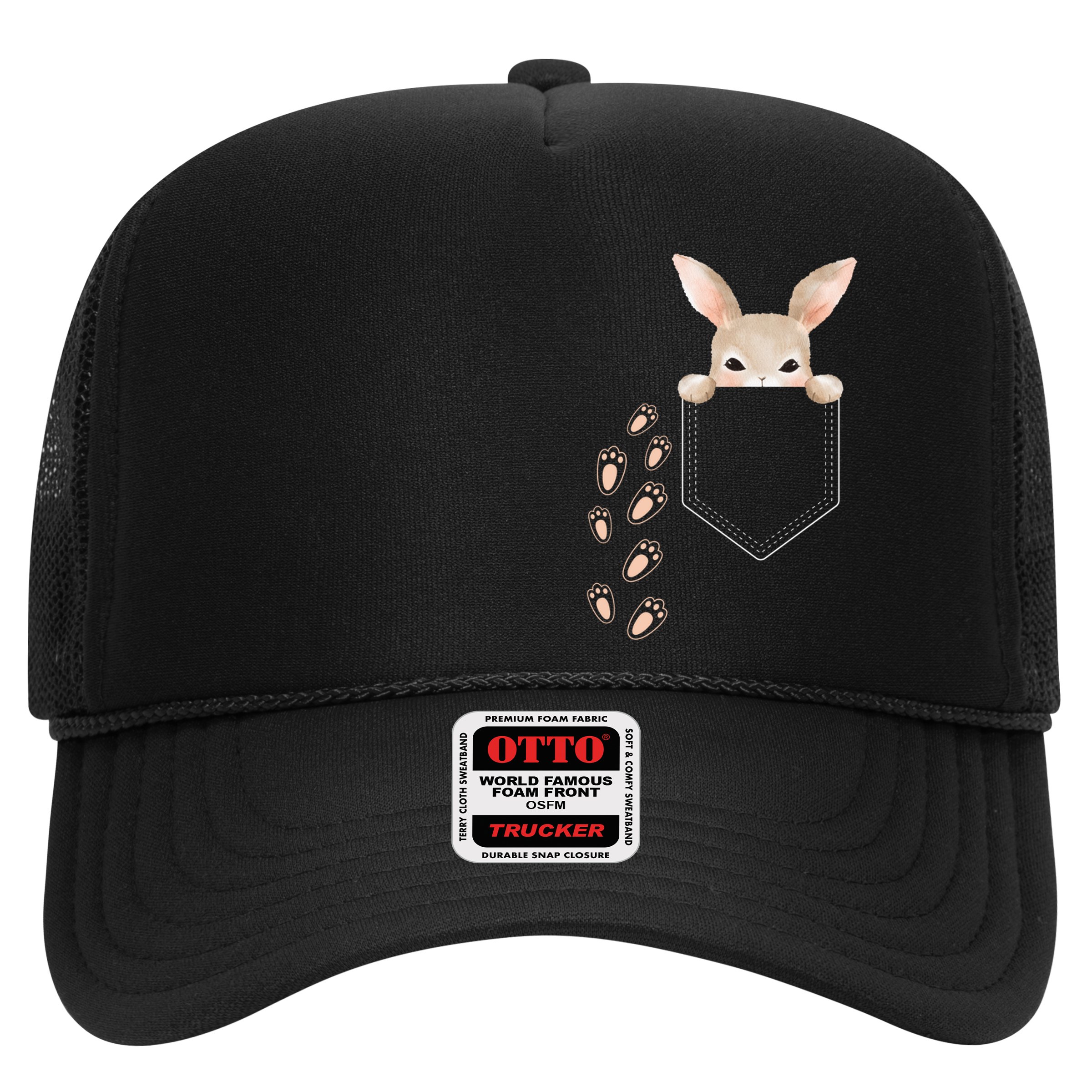Easter Cute Bunny In Pocket Rabbit Footprints Hat