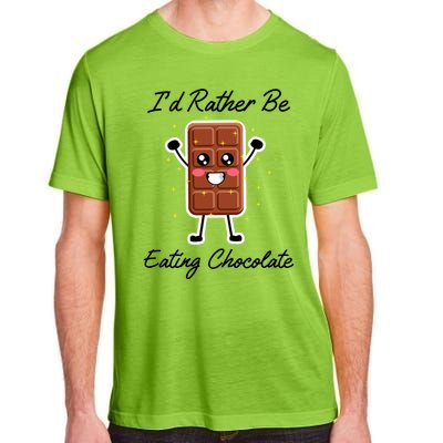 Eating Chocolate Bars Cocoa Chocolate Lover Gift Adult ChromaSoft Performance T-Shirt