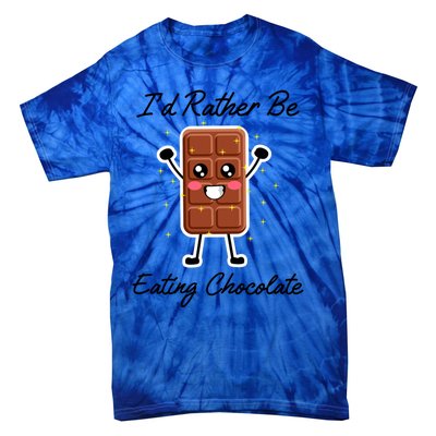 Eating Chocolate Bars Cocoa Chocolate Lover Gift Tie-Dye T-Shirt