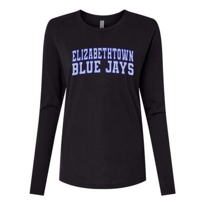 Elizabethtown College Blue Jays Wht01 Womens Cotton Relaxed Long Sleeve T-Shirt