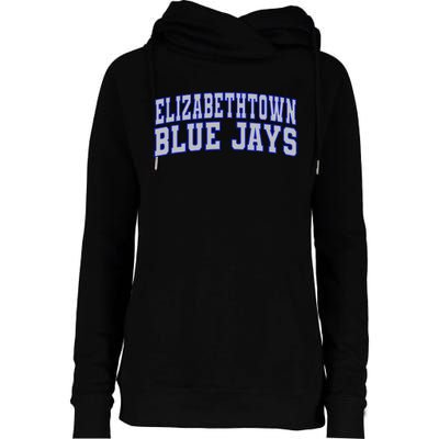 Elizabethtown College Blue Jays Wht01 Womens Funnel Neck Pullover Hood