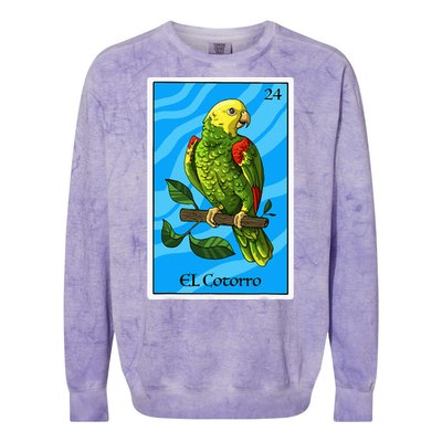 El Cotorro Card Mexican Lottery Card Colorblast Crewneck Sweatshirt