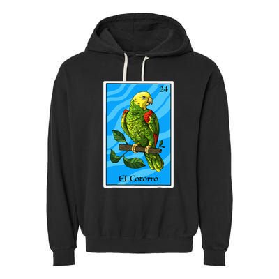 El Cotorro Card Mexican Lottery Card Garment-Dyed Fleece Hoodie