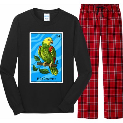 El Cotorro Card Mexican Lottery Card Long Sleeve Pajama Set