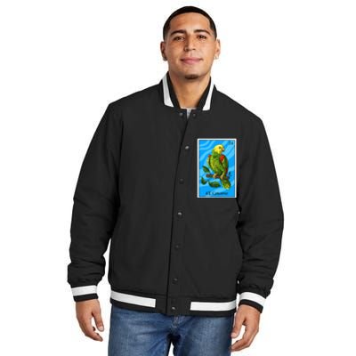 El Cotorro Card Mexican Lottery Card Insulated Varsity Jacket