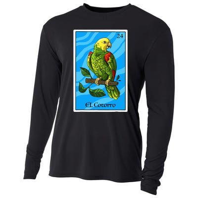 El Cotorro Card Mexican Lottery Card Cooling Performance Long Sleeve Crew