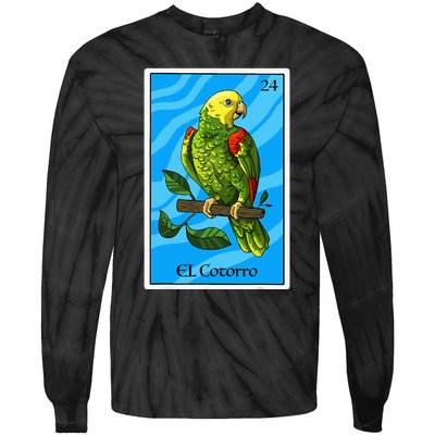 El Cotorro Card Mexican Lottery Card Tie-Dye Long Sleeve Shirt