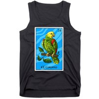 El Cotorro Card Mexican Lottery Card Tank Top