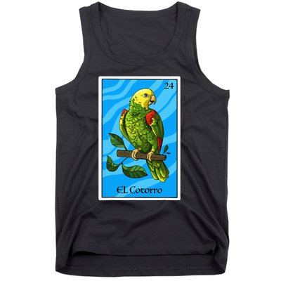 El Cotorro Card Mexican Lottery Card Tank Top