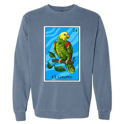 El Cotorro Card Mexican Lottery Card Garment-Dyed Sweatshirt