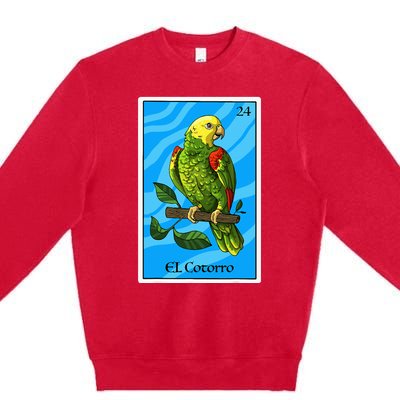 El Cotorro Card Mexican Lottery Card Premium Crewneck Sweatshirt