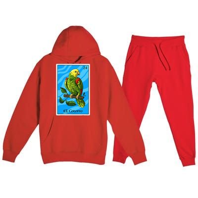 El Cotorro Card Mexican Lottery Card Premium Hooded Sweatsuit Set