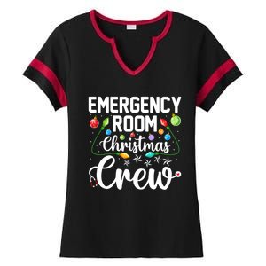 Er Christmas Crew Emergency Room Funny Xmas Nurse Nursing Gift Ladies Halftime Notch Neck Tee