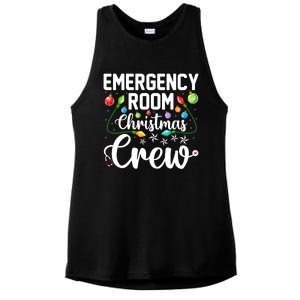 Er Christmas Crew Emergency Room Funny Xmas Nurse Nursing Gift Ladies PosiCharge Tri-Blend Wicking Tank