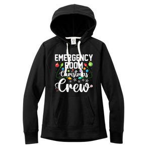 Er Christmas Crew Emergency Room Funny Xmas Nurse Nursing Gift Women's Fleece Hoodie