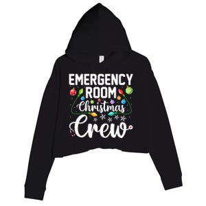 Er Christmas Crew Emergency Room Funny Xmas Nurse Nursing Gift Crop Fleece Hoodie