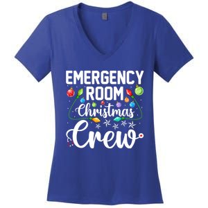 Er Christmas Crew Emergency Room Funny Xmas Nurse Nursing Gift Women's V-Neck T-Shirt