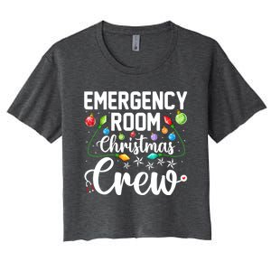 Er Christmas Crew Emergency Room Funny Xmas Nurse Nursing Gift Women's Crop Top Tee