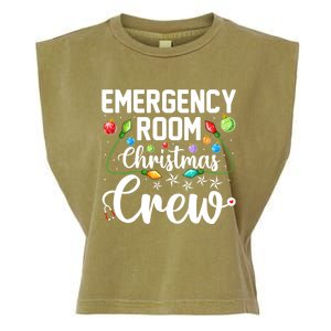 Er Christmas Crew Emergency Room Funny Xmas Nurse Nursing Gift Garment-Dyed Women's Muscle Tee