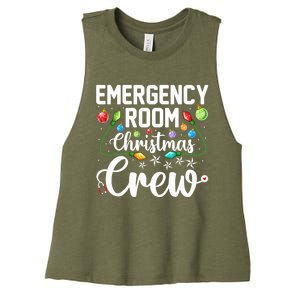 Er Christmas Crew Emergency Room Funny Xmas Nurse Nursing Gift Women's Racerback Cropped Tank