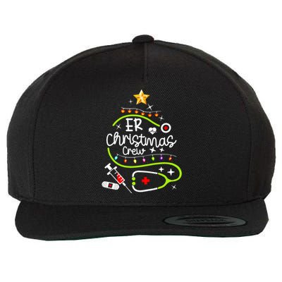 Er Christmas Crew Emergency Room Nurse Er Christmas Tree Gift Wool Snapback Cap