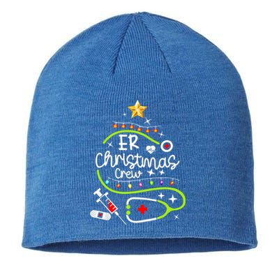 Er Christmas Crew Emergency Room Nurse Er Christmas Tree Gift Sustainable Beanie