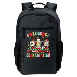 Emergency Chaos Coordination Christmas Er Nurse Crew Xmas Daily Commute Backpack