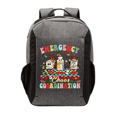 Emergency Chaos Coordination Christmas Er Nurse Crew Xmas Vector Backpack