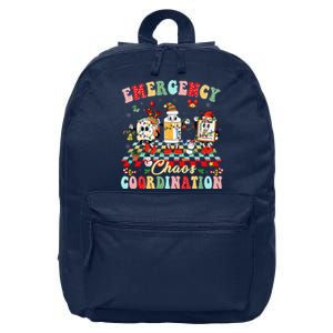 Emergency Chaos Coordination Christmas Er Nurse Crew Xmas 16 in Basic Backpack