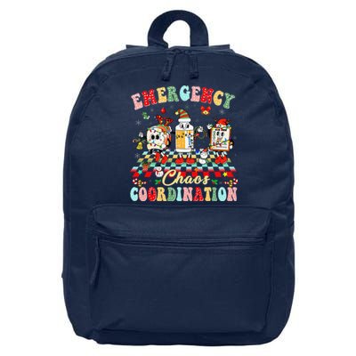 Emergency Chaos Coordination Christmas Er Nurse Crew Xmas 16 in Basic Backpack