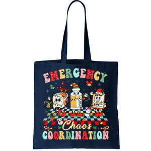 Emergency Chaos Coordination Christmas Er Nurse Crew Xmas Tote Bag