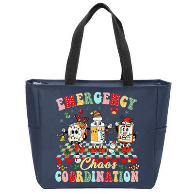 Emergency Chaos Coordination Christmas Er Nurse Crew Xmas Zip Tote Bag