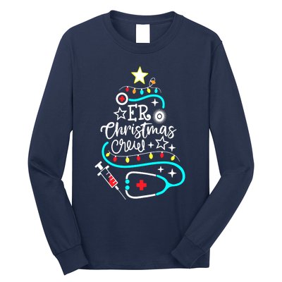 ER Christmas Crew Emergency Room Nurse ER Techs Secretary Long Sleeve Shirt