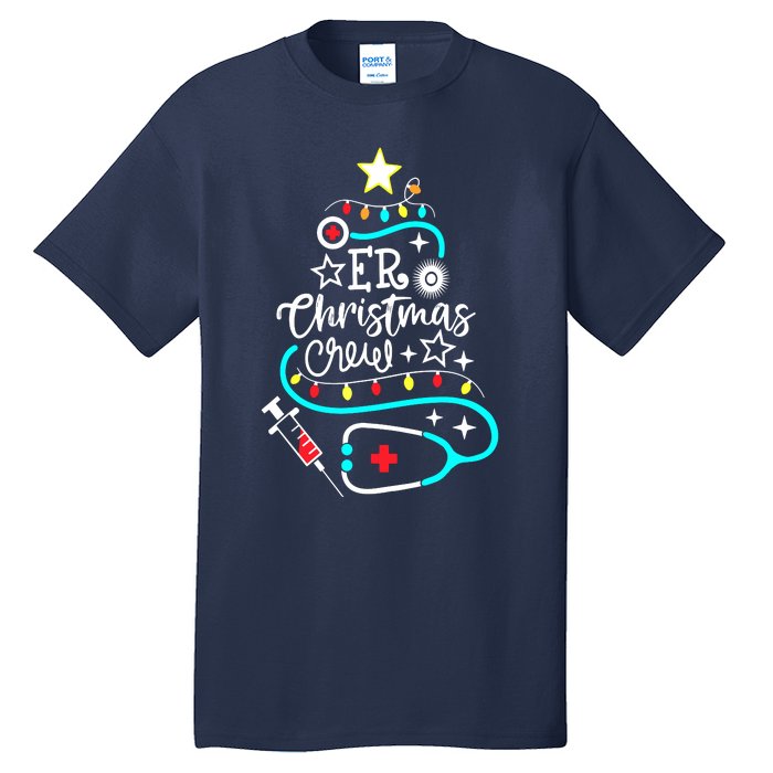 ER Christmas Crew Emergency Room Nurse ER Techs Secretary Tall T-Shirt