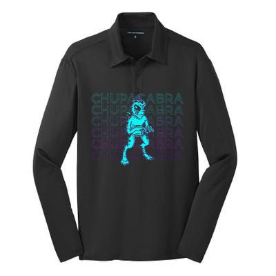 El Chupacabra Cryptid Cryptozoology Silk Touch Performance Long Sleeve Polo