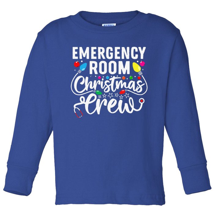 ER Christmas Crew Emergency Room Nurse ER Techs Secretary Toddler Long Sleeve Shirt