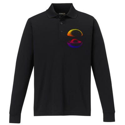 Earth Core Chart Cool Gift Performance Long Sleeve Polo